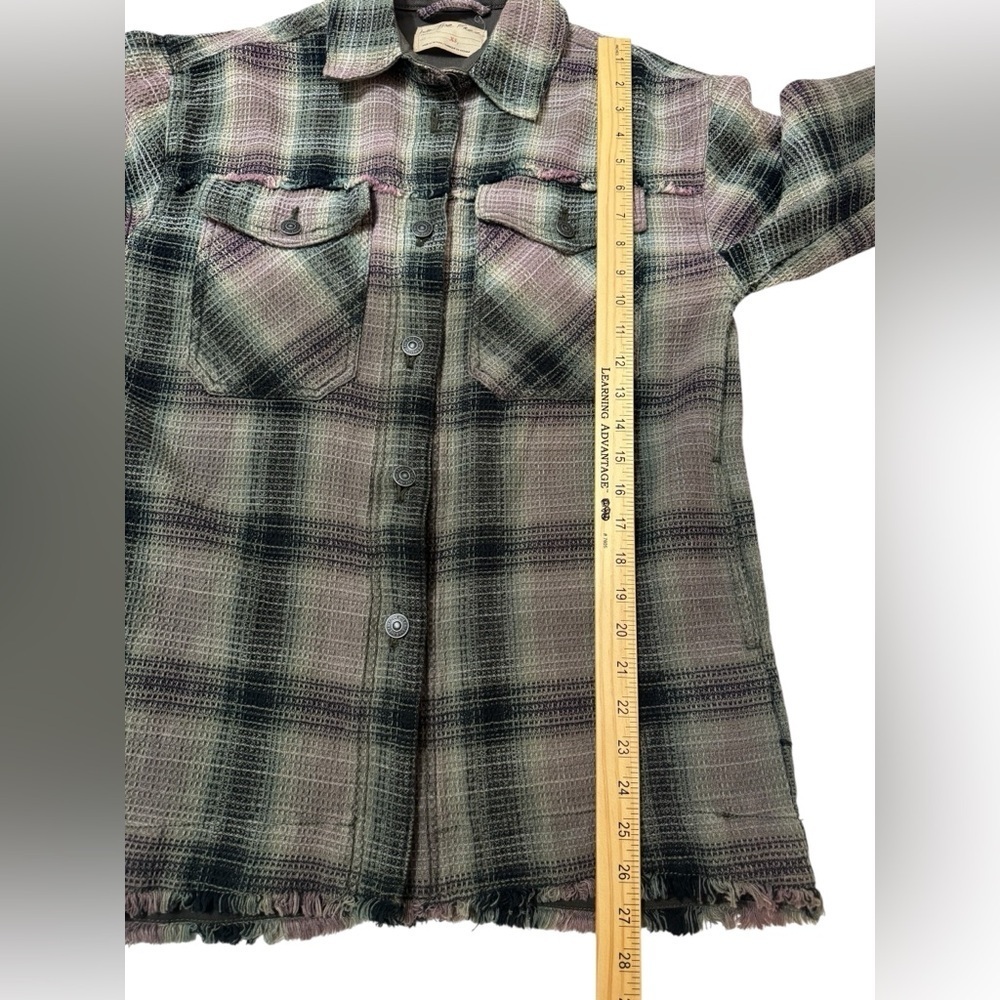 Free People we The Free Anneil Plaid Shirt Jacket Sz XS - Picture 12 of 13